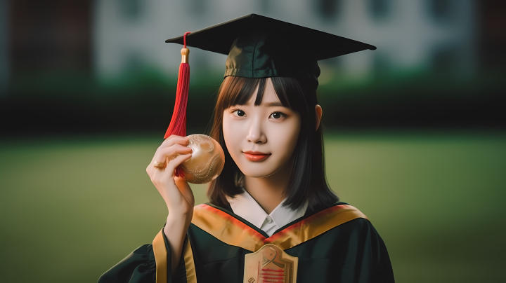 少女毕业典礼戴学士帽摄影版权图片下载 少女毕业典礼戴学士帽摄影版权图片下载