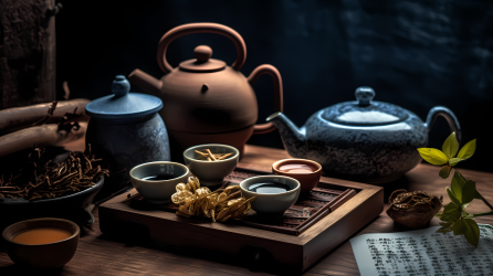深邃感性优雅典雅的中国茶摄影图