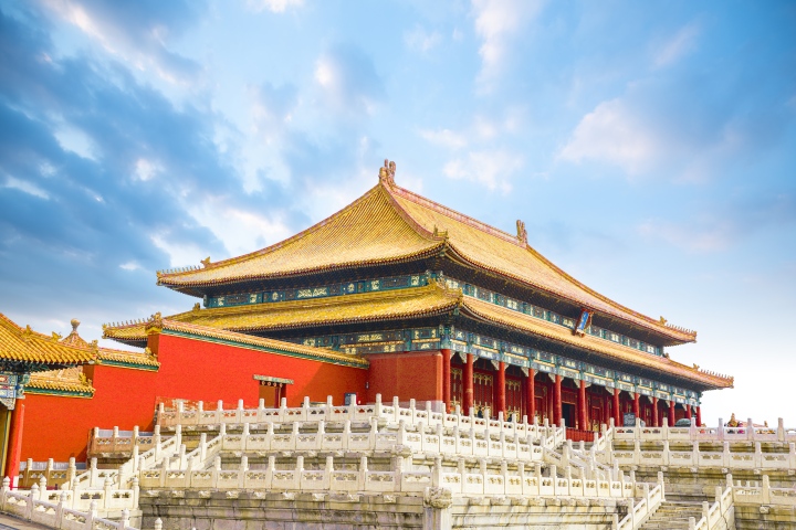 古代古风建筑太和殿侧面高清横图版权图片下载