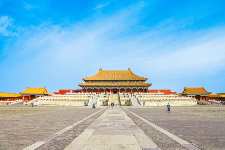 古代古风建筑太和殿远景全图版权图片下载