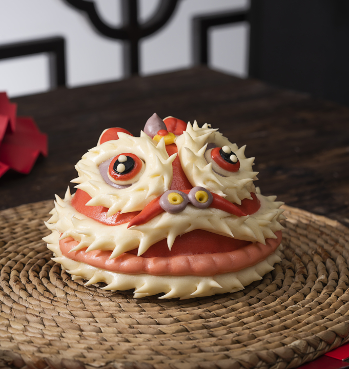 细节满满醒狮花馍作品实拍图版权图片下载