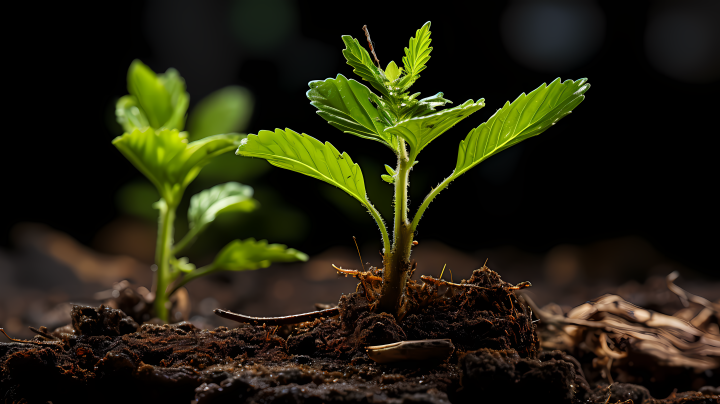新绿植物的叶芽摄影版权图片下载