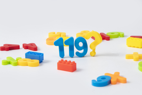 彩色数字119积木高清图 彩色数字119积木高清图