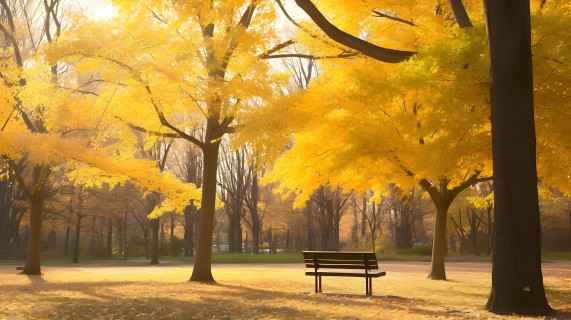 秋天公园的景色摄影图