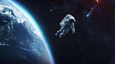 宇航员太空梦幻图片