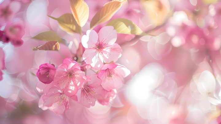 樱花盛开迷人粉色版权图片下载