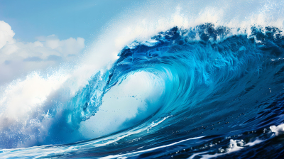 海洋蔚蓝海浪图片