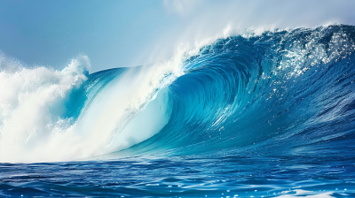 海洋汹涌澎湃的巨浪图片