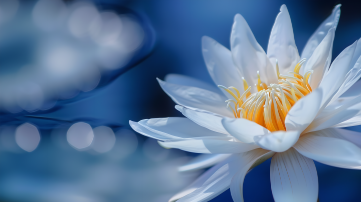 白色莲花光影版权图片下载