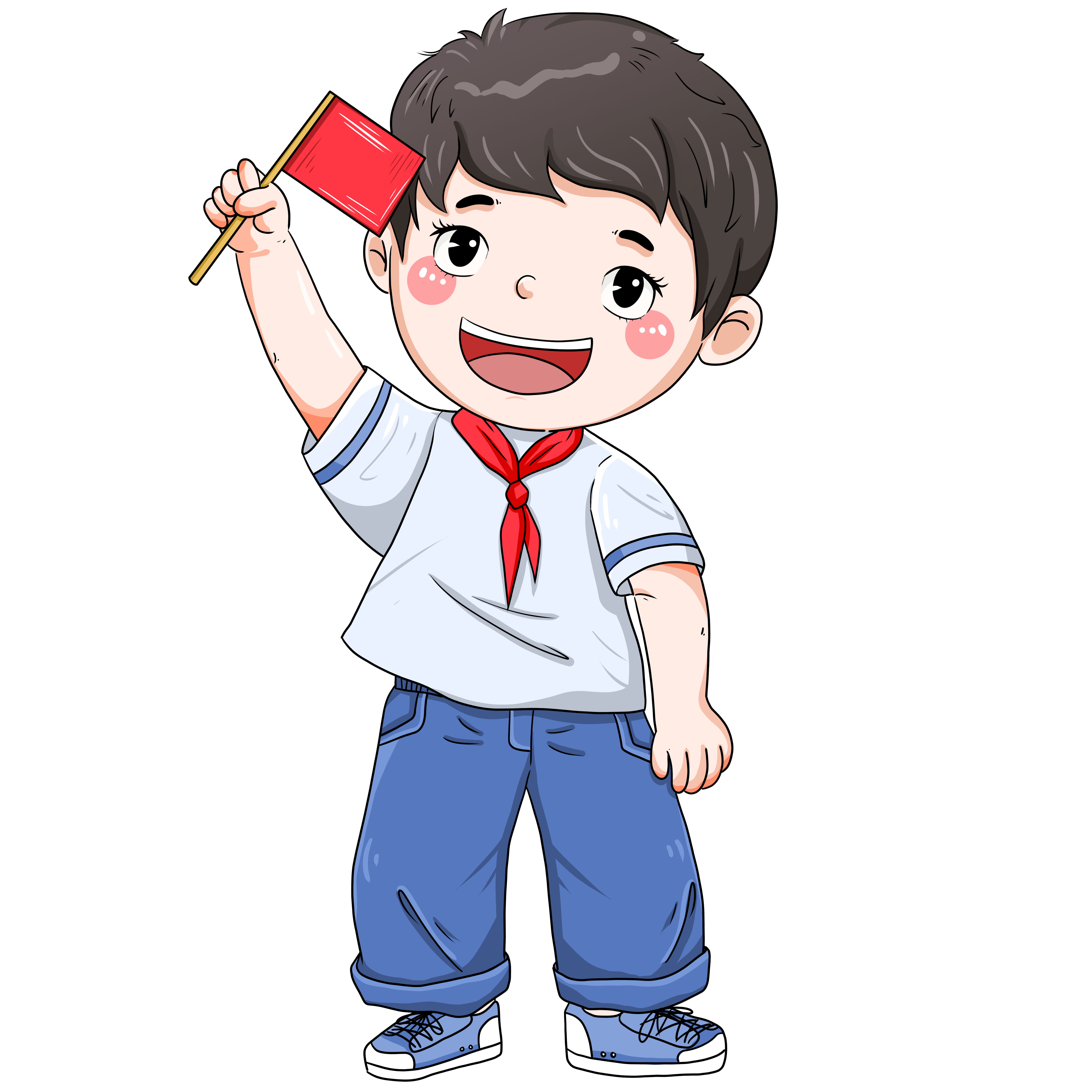 少先队员插画图片制作技巧