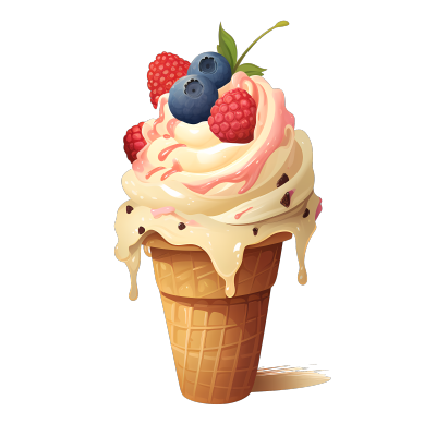 草莓冰淇淋创意设计素材