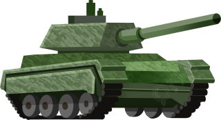 迷彩坦克军事插画