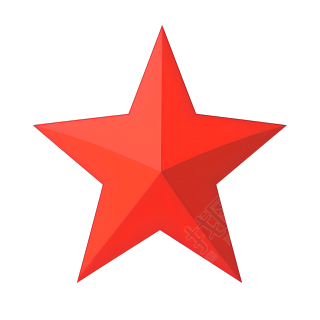 红色五角星矢量素材