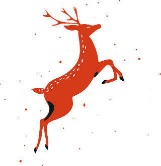麋鹿圣诞插画设计元素