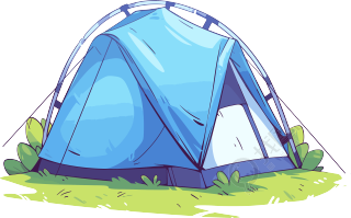 露营帐篷插画设计元素