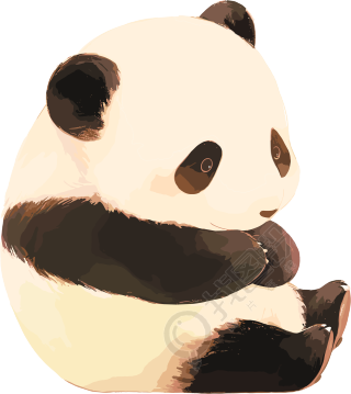 大熊猫插画素材