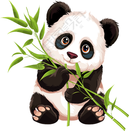 大熊猫插画设计素材