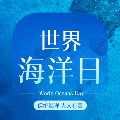 世界海洋日简约宣传微信公众号次图