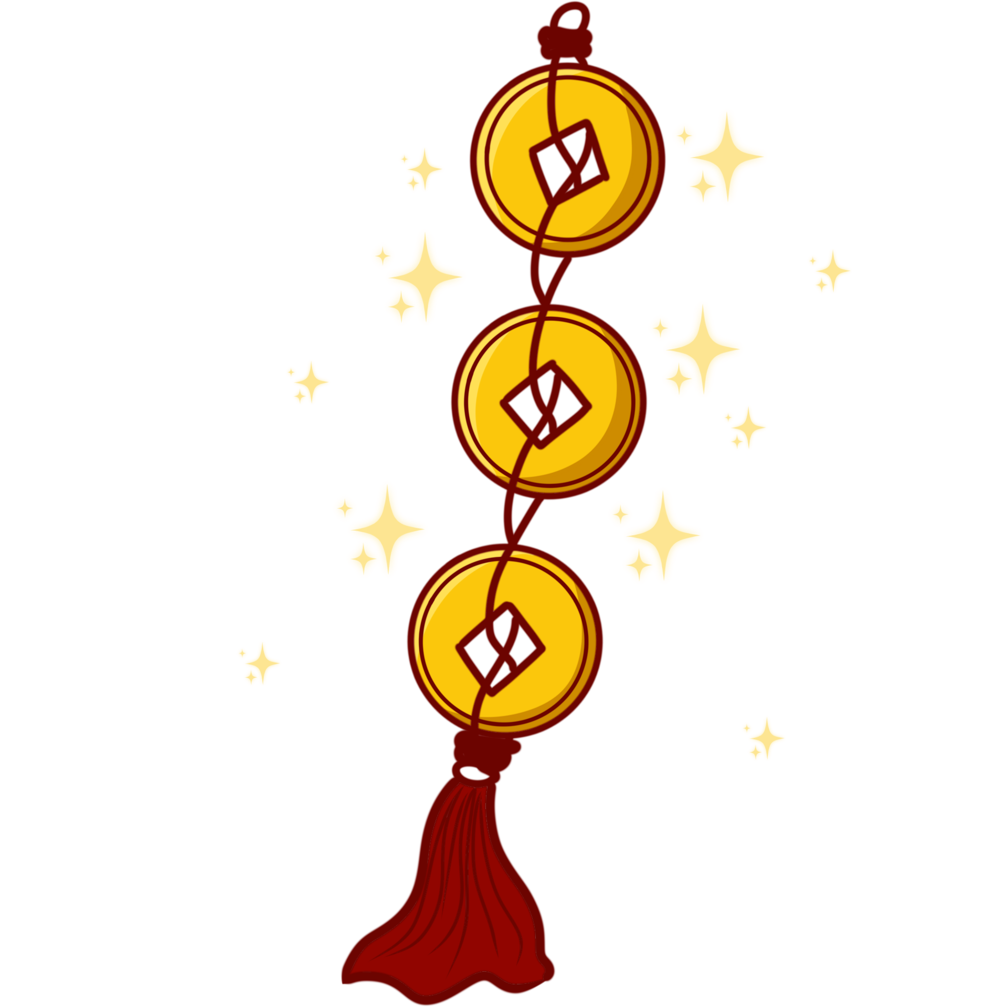 金币挂件图片插画大全制作步骤!