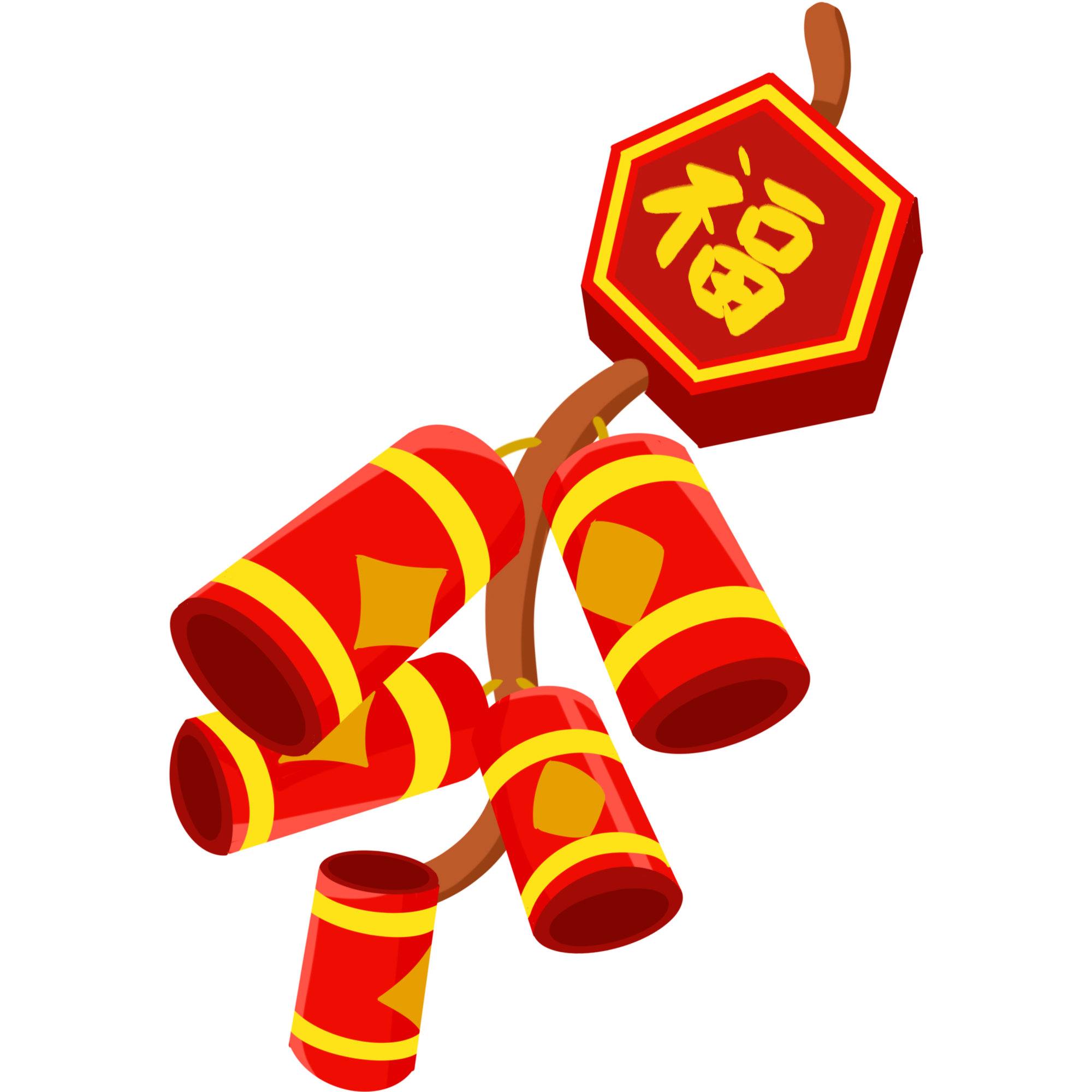 鞭炮的绘画图片怎么画?