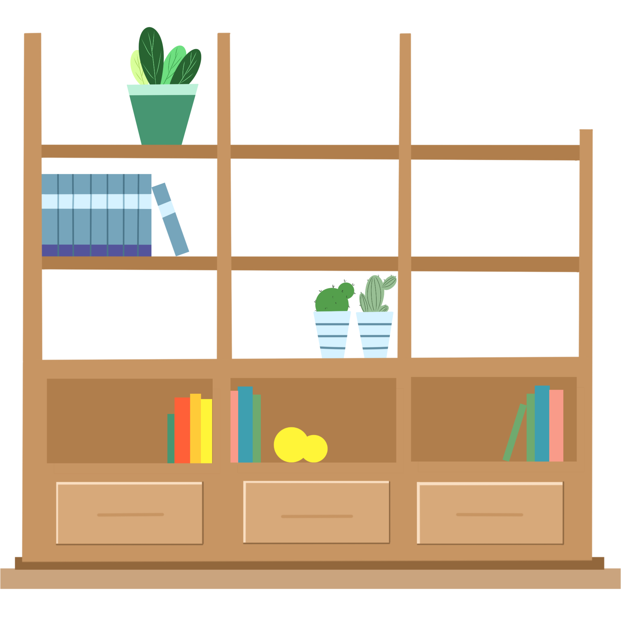 书架图片绘画素材制作方法！