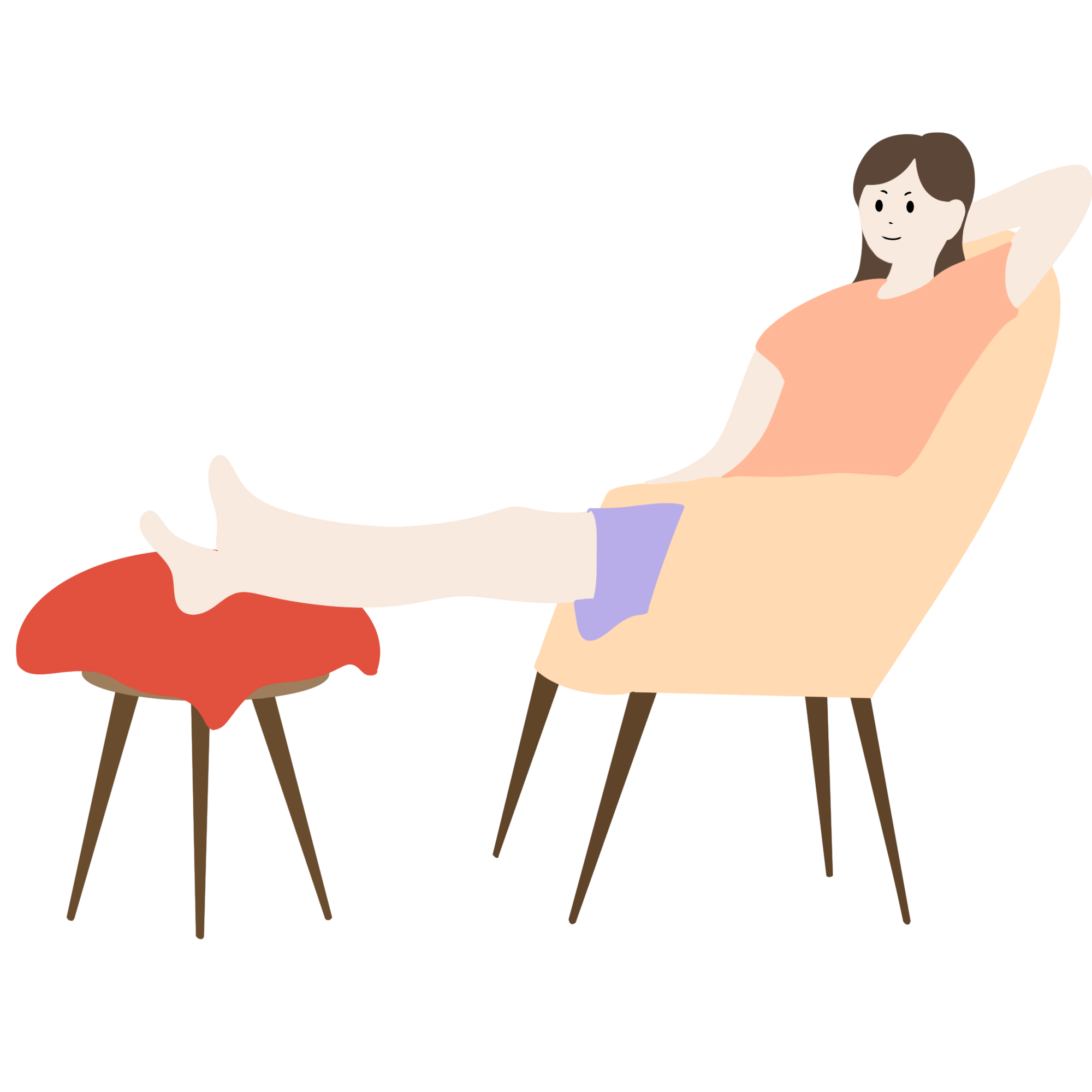 人物休息图片插画素材制作步骤！