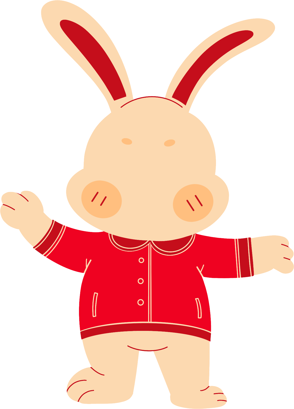 兔年兔子素材图片如何绘制?