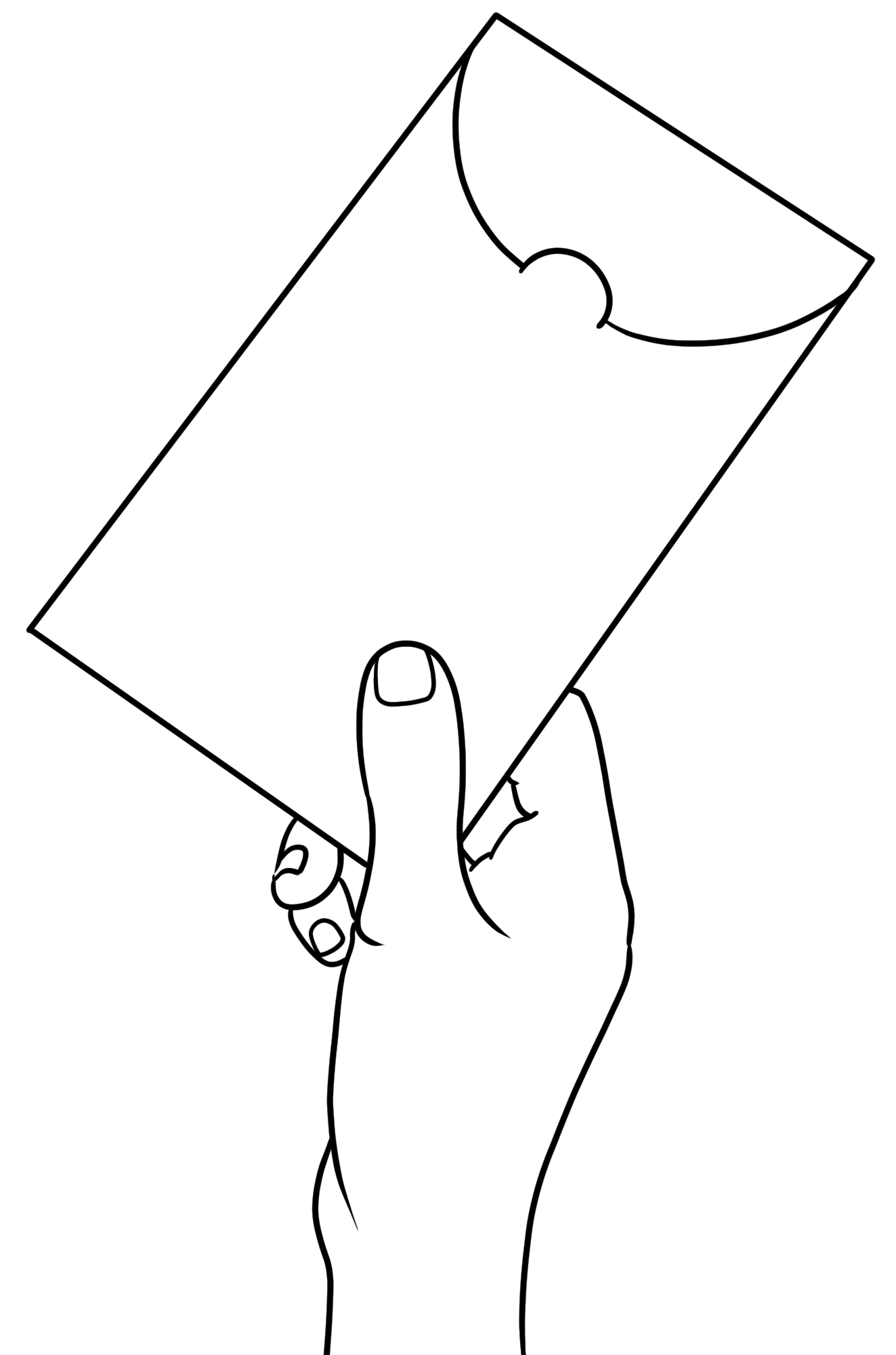 手拿红包插画图片如何画?