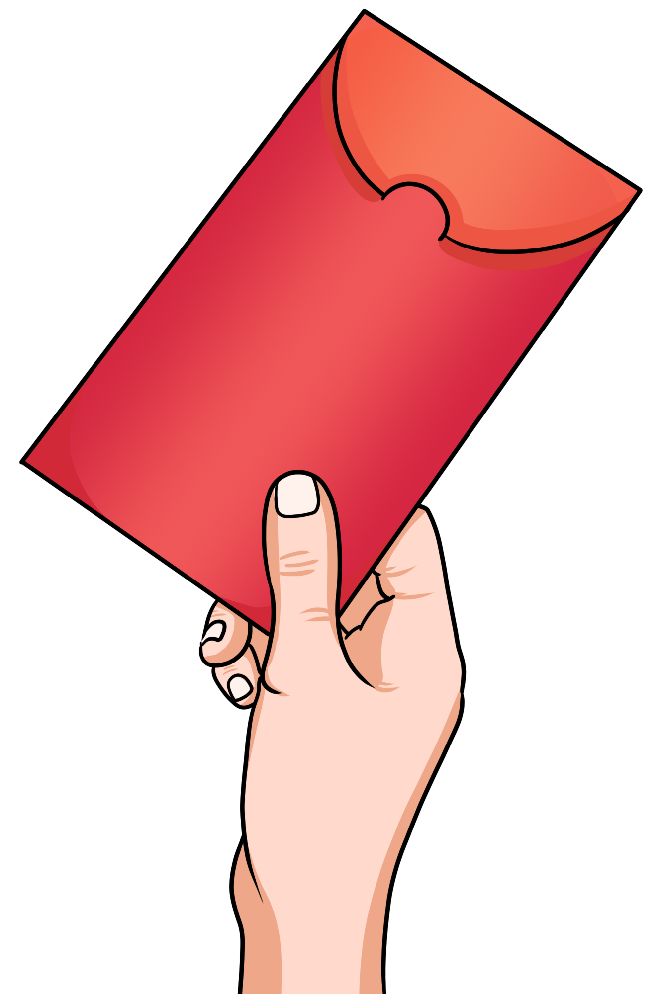 手拿红包插画图片如何画?