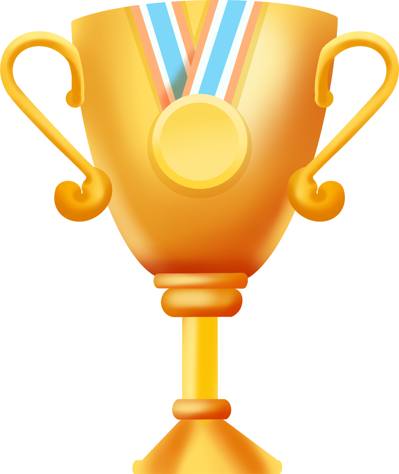 奖杯图片插画素材制作步骤!