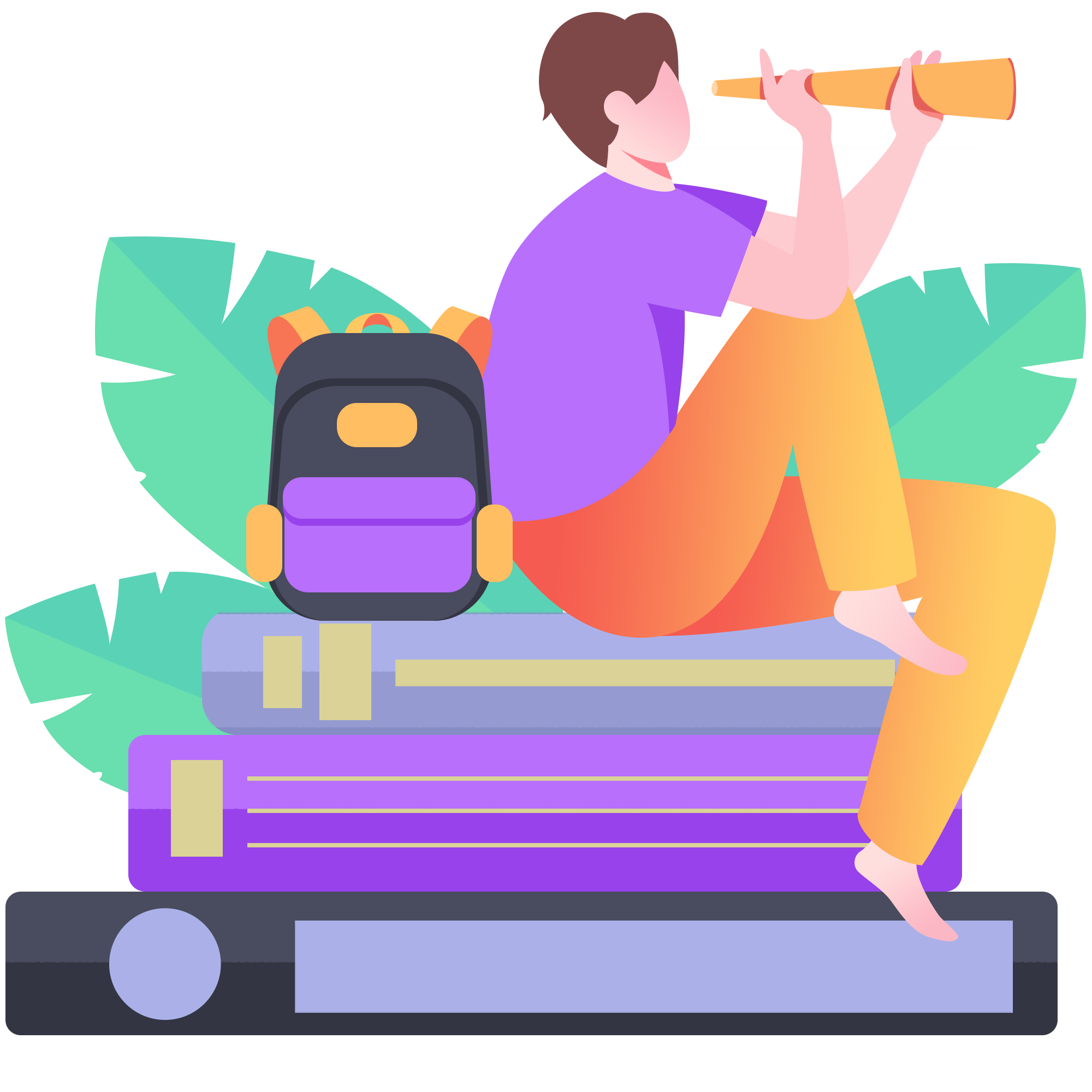 校园招聘插画图片怎么画?