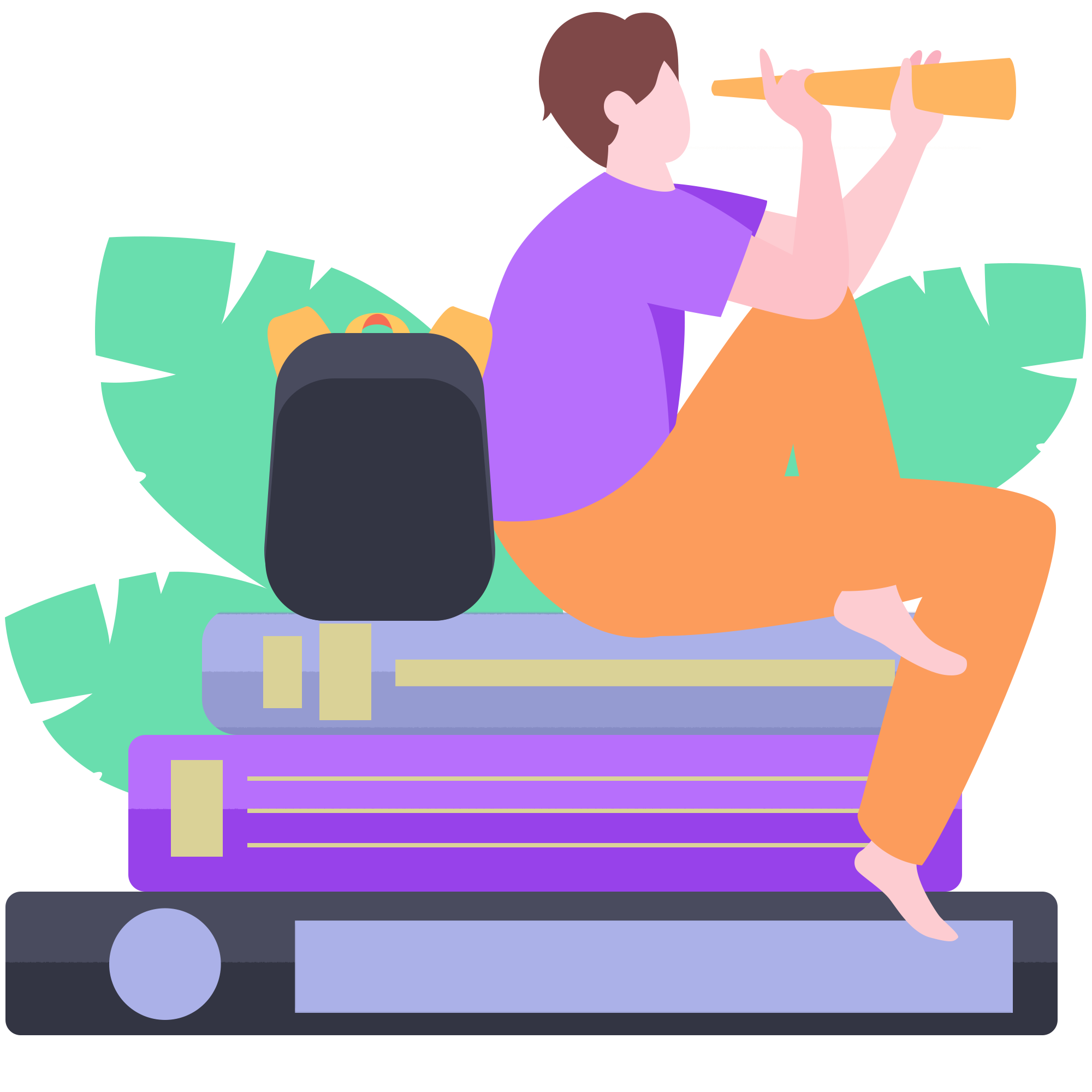 校园招聘插画图片怎么画?