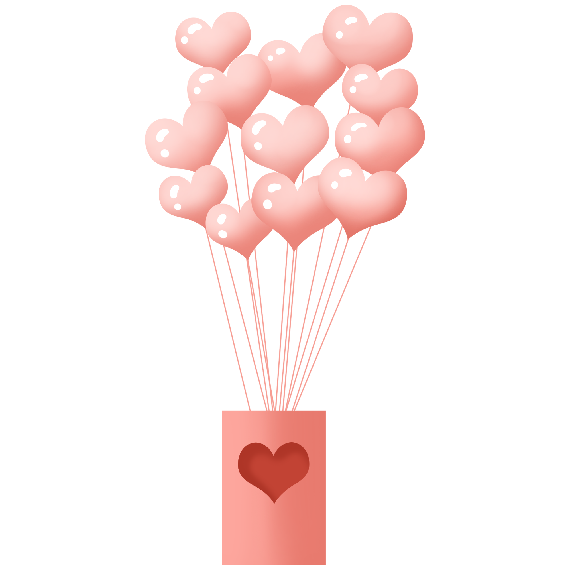 心形气球图片素材高清怎么画?