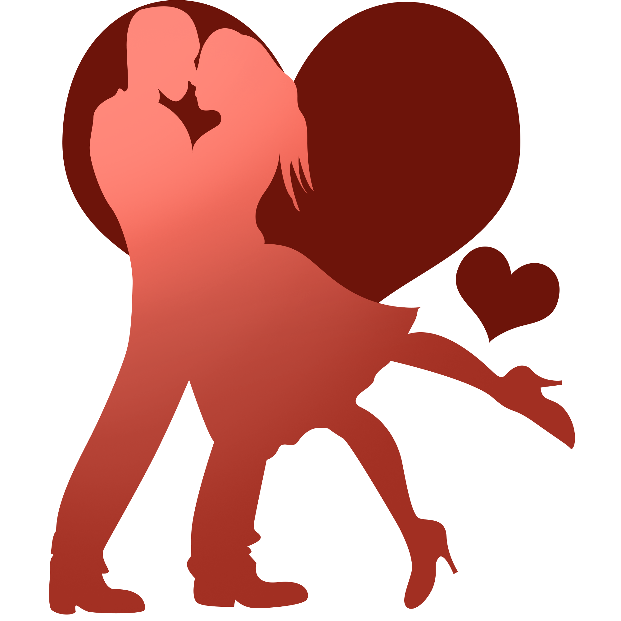 情侣剪影图片绘画作品如何制作?