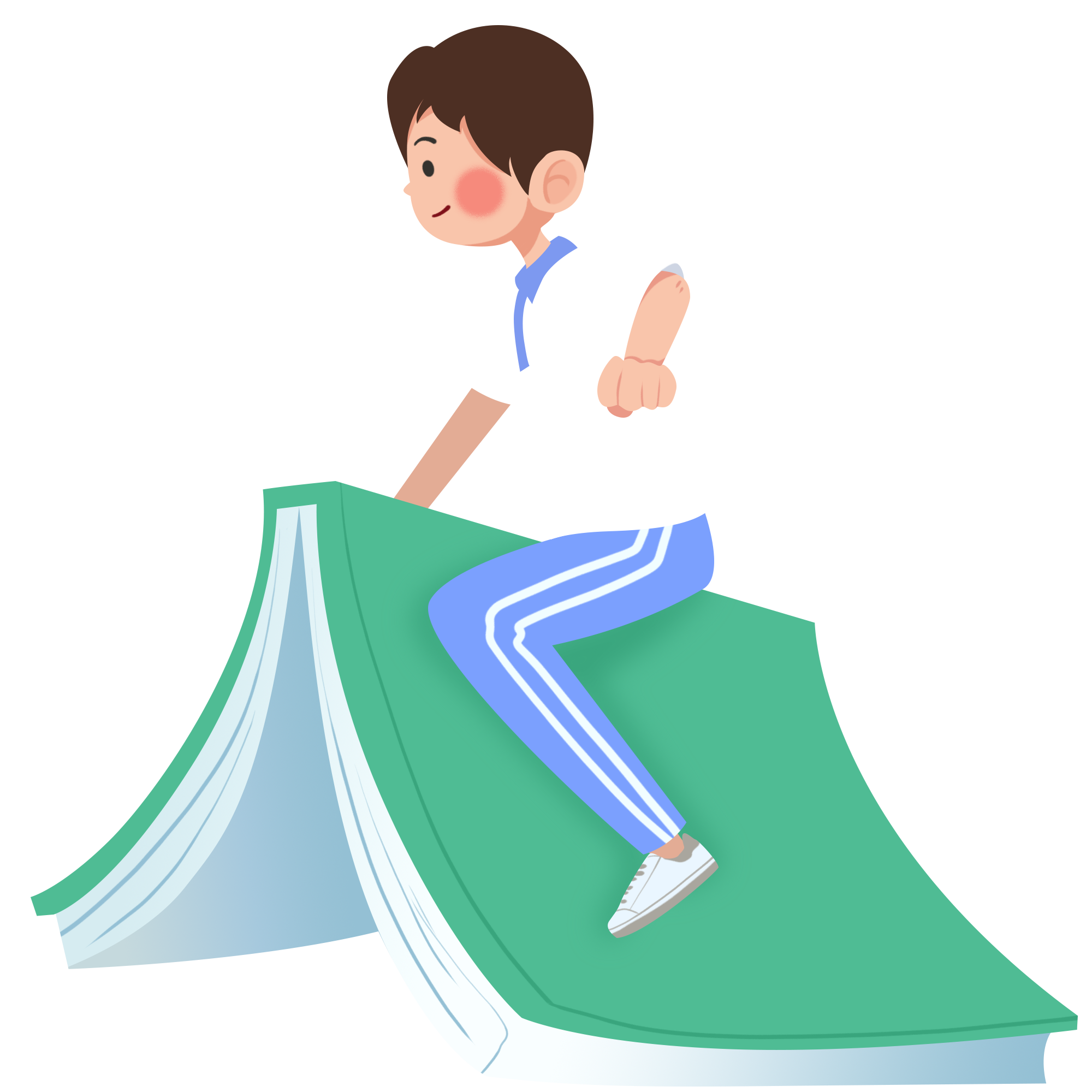 骑书男孩素材制作步骤!