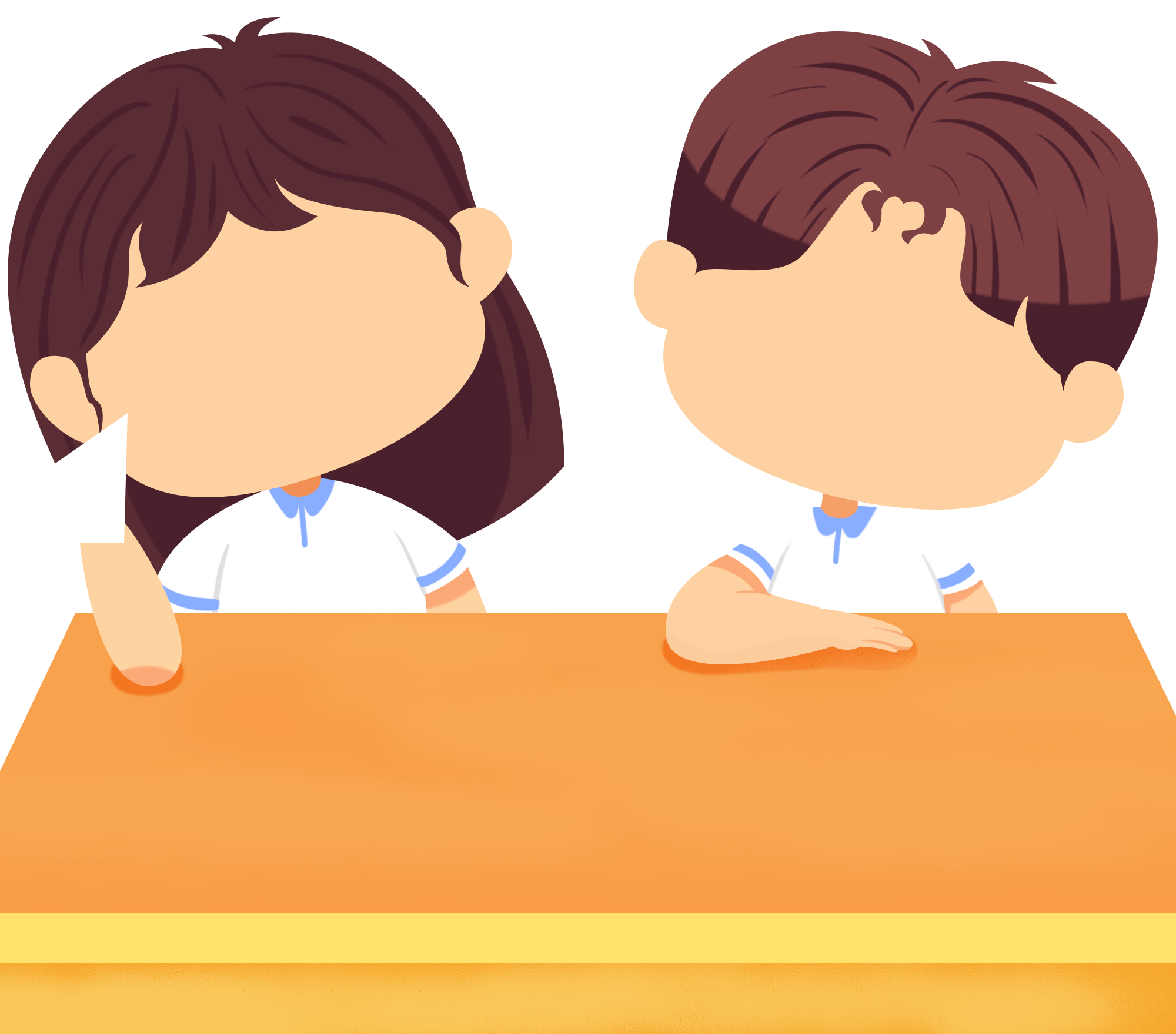 课桌小孩素材图片如何制作?