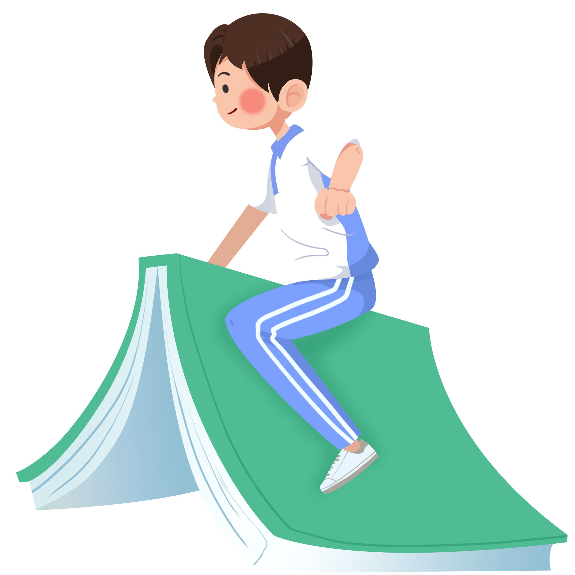 骑书男孩素材制作步骤!