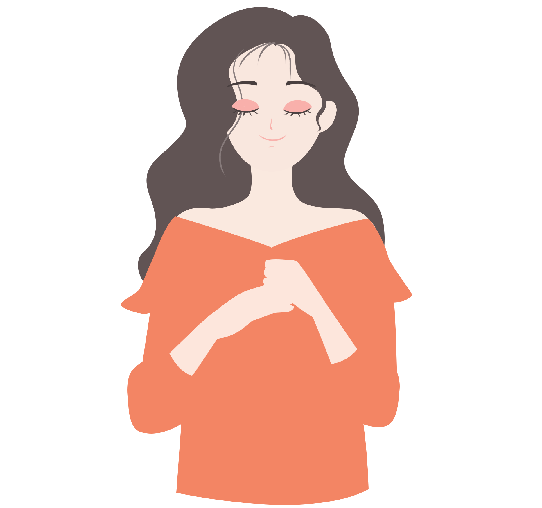 捧花女生绘画图片怎样画?