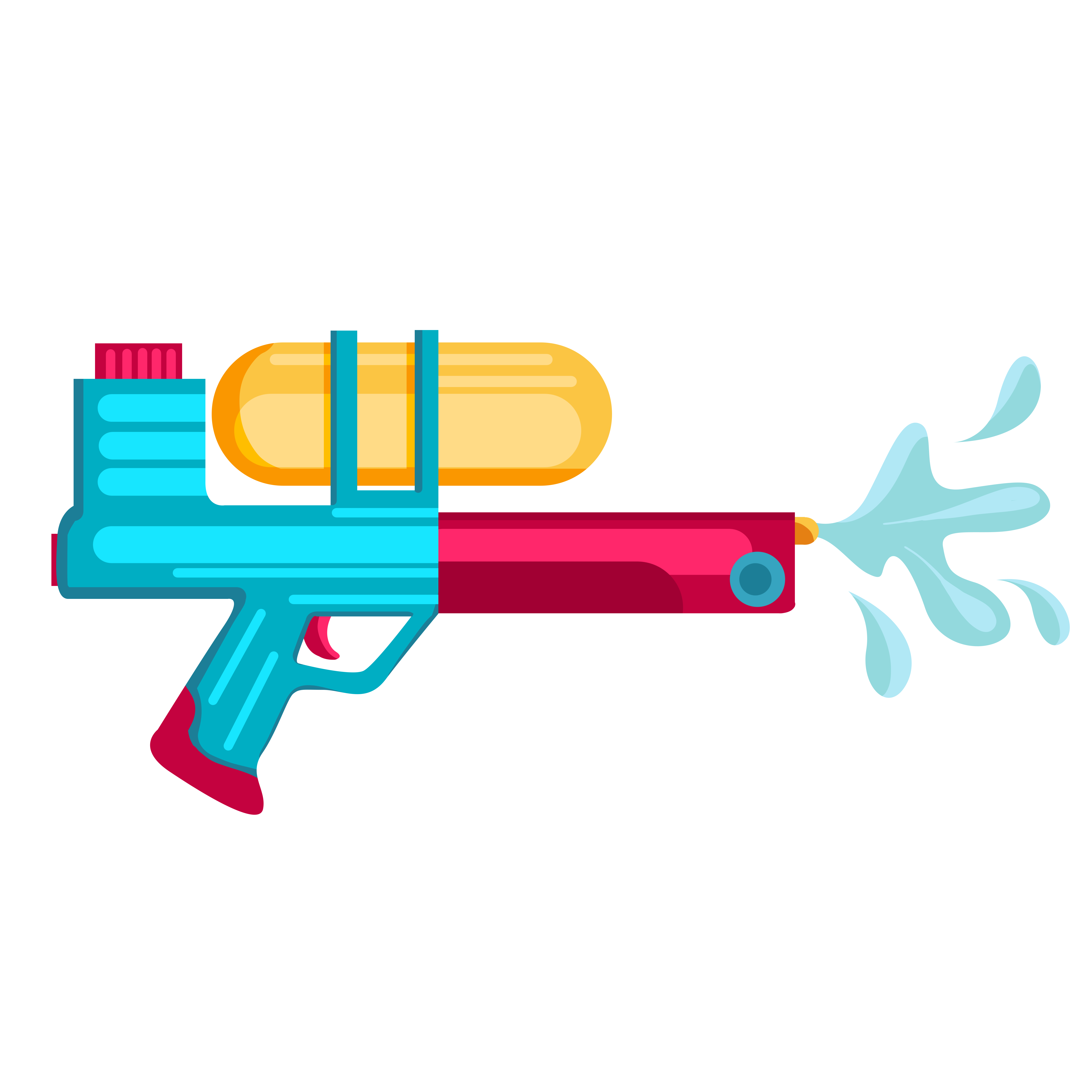 水枪绘画图片如何绘制