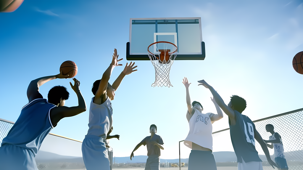 篮球队训练实况图