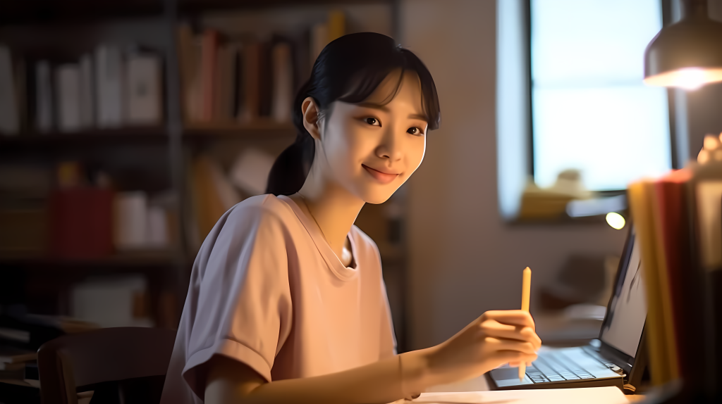 学校宿舍女学生人物图