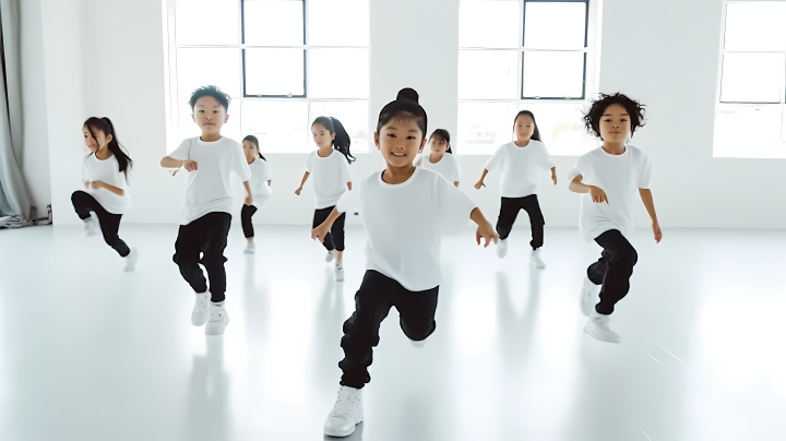 儿童街舞舞蹈训练摄影图版权图片下载