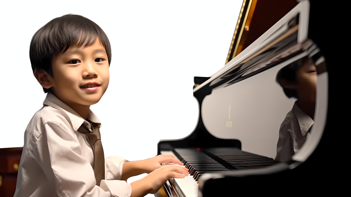 学生钢琴演出练习场景图版权图片下载