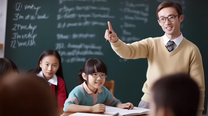 男教师课堂教学英语课