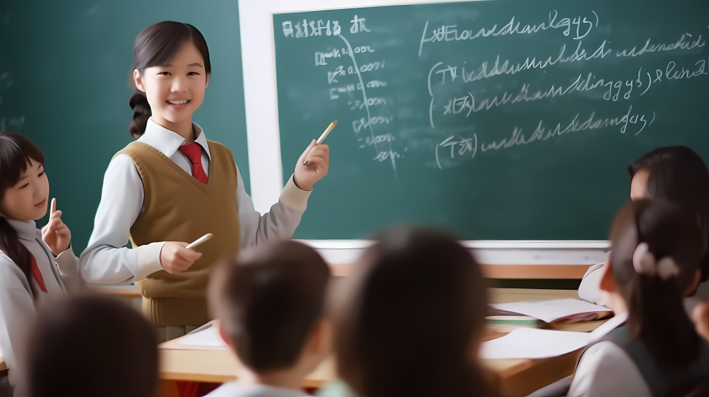 明亮课堂英语教师讲课图