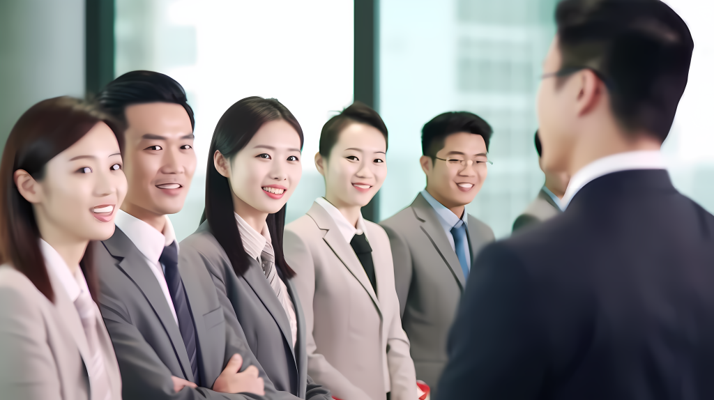 商务人员面试等待中图片