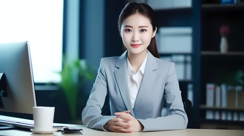 亚洲商务女性办公室摄影图