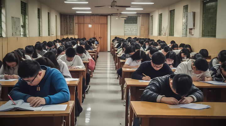 大学生考试状态记录高清图版权图片下载