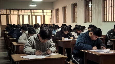 亚洲大学生考试现场高清图