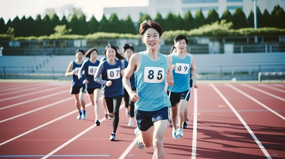 青春长跑摄影师拍摄的亚洲田径运动员